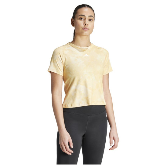 Adidas Γυναικεία κοντομάνικη μπλούζα Train-Essentials AOP Flower Tie-Dye Tee